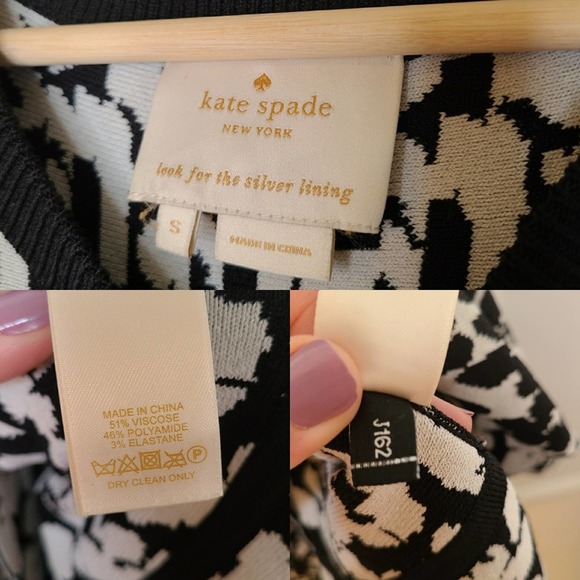 Kate Spade Floral Jacquard Knit Fit & Flare Dress - Picture 8 of 8